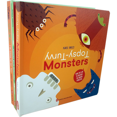 Livros ilustrados em inglês da série Monster Series Livros de tabuleiro para crianças