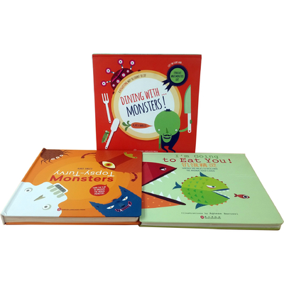 Livros ilustrados em inglês da série Monster Series Livros de tabuleiro para crianças