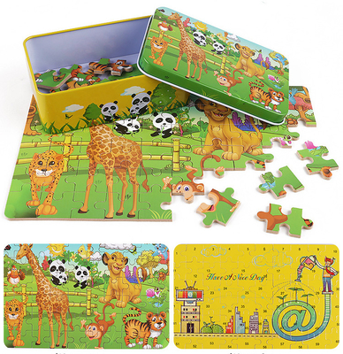 Quebra-cabeças personalizados de madeira 3D ecologicamente corretos Quebra-cabeça infantil de desenhos animados