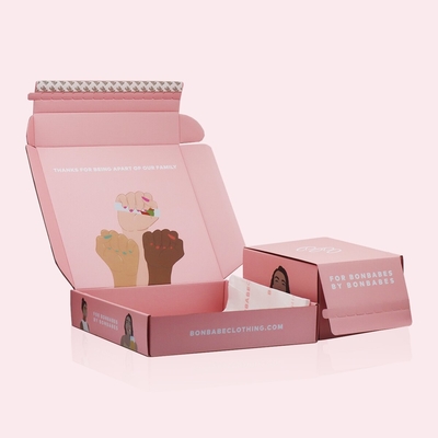 Caixa de envio de correspondência colorida Pantone brilhante fosca laminação caixas de correspondência coloridas