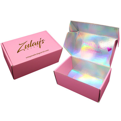 Caixas de envio personalizadas a laser CMYK cartão colorido caixas de sapato