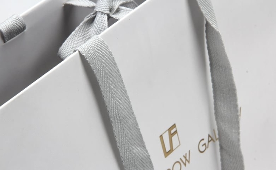 Sacos de papel brancos personalizados para óculos de alta qualidade Sacos de papel para compras