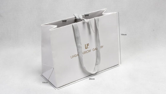 Sacos de papel brancos personalizados para óculos de alta qualidade Sacos de papel para compras
