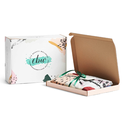 Caixa de envio de correspondência única colorida impressão digital caixa de papel de papelão