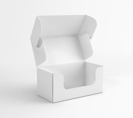 Maquete de caixa de envio de caixas de correio com impressão offset frontal gratuita