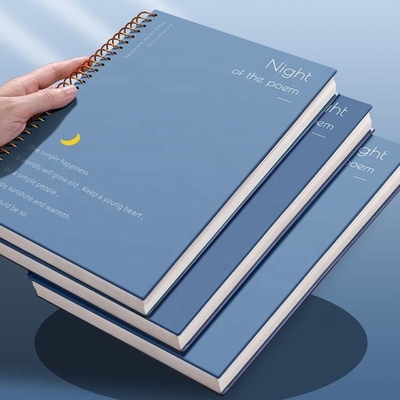 Caderno de capa em branco A4 A5 A6 B5 128gsm 140gsm grosso espiral