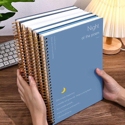 Caderno de capa em branco A4 A5 A6 B5 128gsm 140gsm grosso espiral