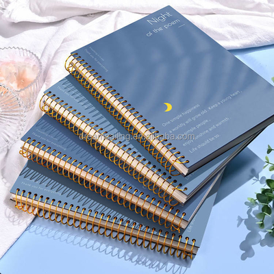 Caderno de capa em branco A4 A5 A6 B5 128gsm 140gsm grosso espiral