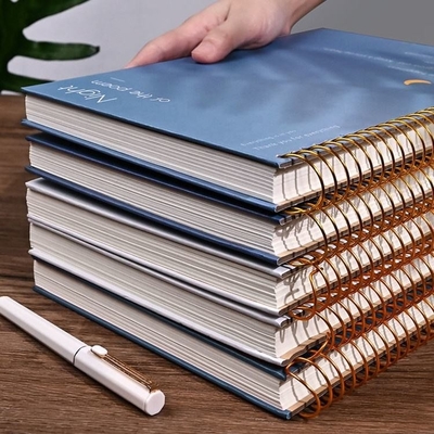 Caderno de capa em branco A4 A5 A6 B5 128gsm 140gsm grosso espiral