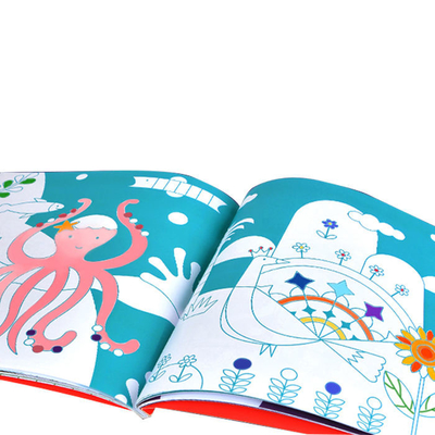 Impressão de livro infantil de capa macia personalizada, impressão de livro para colorir, impressão para crianças