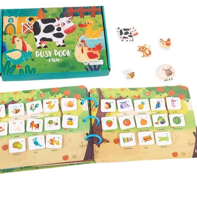 Material didático para crianças pré-escolares impressão de livros em papel para livros silenciosos