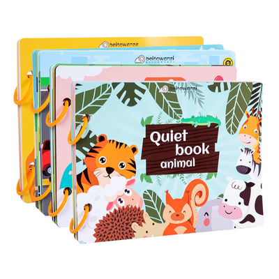 Livro de atividades para crianças pré-escolares de aprendizagem precoce Livro de tabuleiro infantil 6&quot;X6&quot; a 10&quot;X10&quot;