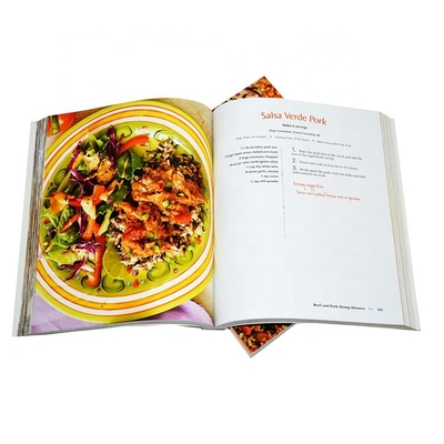Livro de Receitas em Cores CMYK Livro de Receitas Capa Mola Encadernação Papel Revestido Impressão de Livros