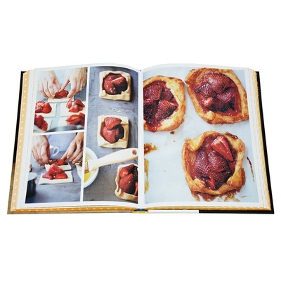 Livro de Receitas em Cores CMYK Livro de Receitas Capa Mola Encadernação Papel Revestido Impressão de Livros