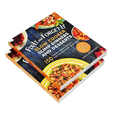 Livro de Receitas em Cores CMYK Livro de Receitas Capa Mola Encadernação Papel Revestido Impressão de Livros