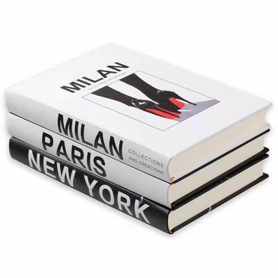 Impressão de livro de capa dura em branco SMETA Decoração para casa mesa de centro Impressão de livro