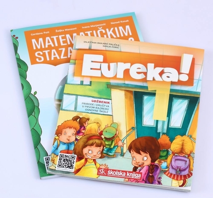 Livro didático educacional encadernado em espiral 128 g/m² 140 g/m² 157 g/m² Serviço de impressão em brochura