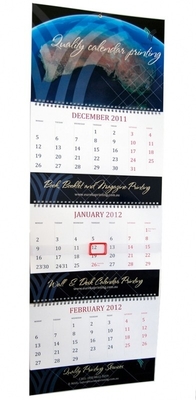 Impressão de calendário de mesa de papelão cinza Calendários de parede Hot Stamping