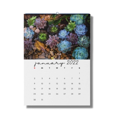 Impressão de calendário de mesa com laminação fosca 600-1000gsm Calendários de parede mensais