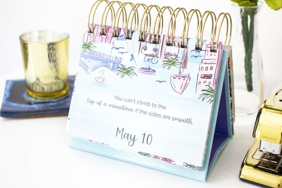 Calendários mensais do advento de mesa com impressão floral ondulado calendário de parede