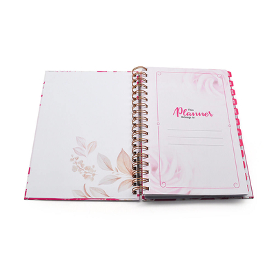 Impressão de caderno em espiral com impressão a quente Encadernação de impressão de livro de diário personalizado