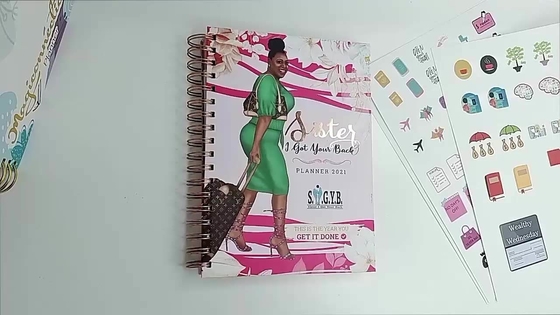 Impressão de caderno em espiral com impressão a quente Encadernação de impressão de livro de diário personalizado
