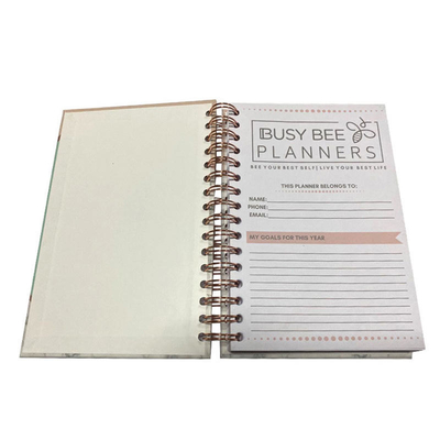 A6 capa dura espiral notebook impressão livro de exercícios impressão OEM ODM