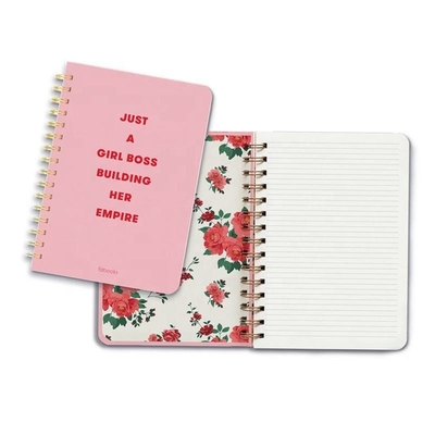 Caderno espiral personalizado para impressão Kawaii Kraft Bloco de notas estacionário