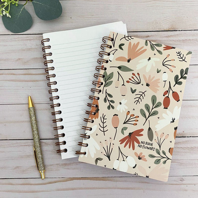 Caderno espiral personalizado para impressão Kawaii Kraft Bloco de notas estacionário