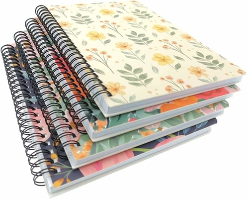 5,5&quot;X8,5'' 6&quot;X9&quot; 8,5&quot;X11&quot; Caderno Espiral Impressão Diário Encadernado com Arame Caderno de Rascunhos