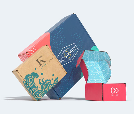 Caixa de transporte de imagem com revestimento UV Logotipo personalizado da caixa de presente da moda