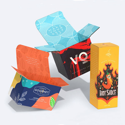 Caixa de papelão dobrável com logotipo OEM Pantone CMYK colorida caixa de papelão dobrável