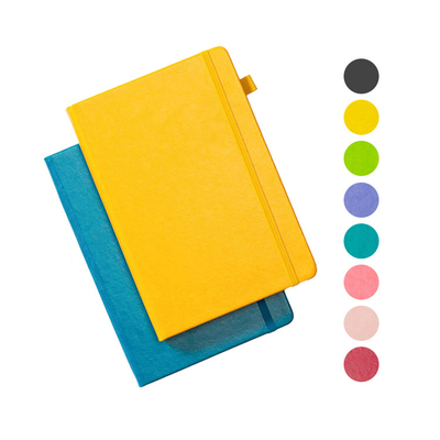 Caderno espiral de couro gravado do plutônio que imprime Logo Journals feito sob encomenda
