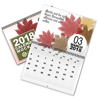 Impressão de calendário personalizado de papel de parede de plástico revestimento UV