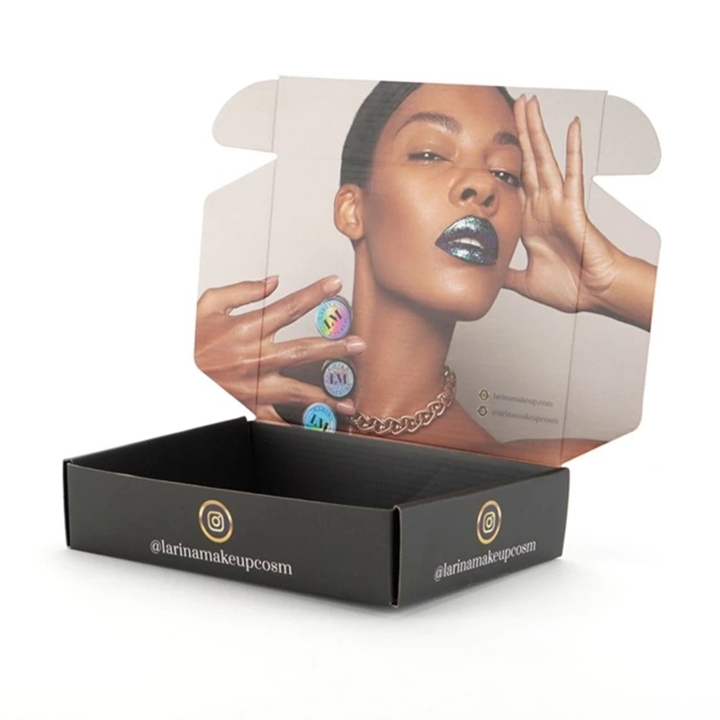 Caixa de armazenamento de peruca preta cosmética caixa de armazenamento de peruca tamanho personalizado