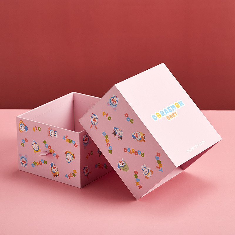 AI PDF PSD impressão personalizada caixa de papelão rígida caixa de papelão de armazenamento de presente adorável