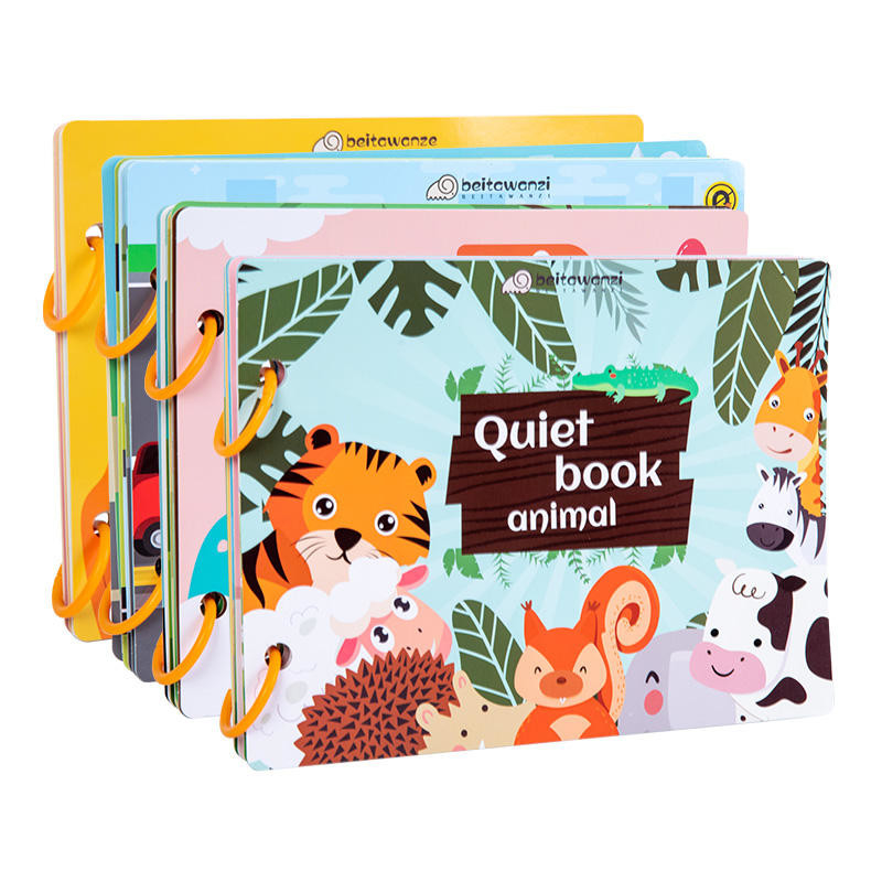 Livro de atividades para crianças pré-escolares de aprendizagem precoce Livro de tabuleiro infantil 6&quot;X6&quot; a 10&quot;X10&quot;