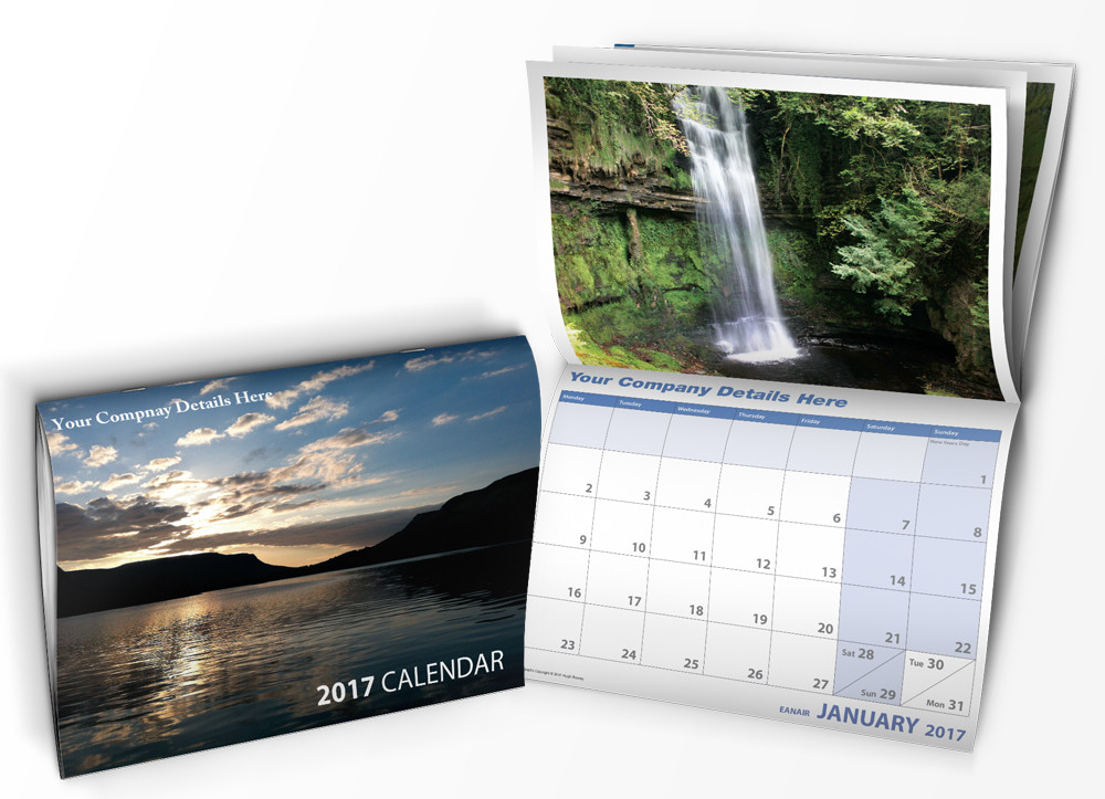 Calendário de parede de papel artesanal em cores CMYK A3 A4 A5 A6 Calendário de mesa horizontal